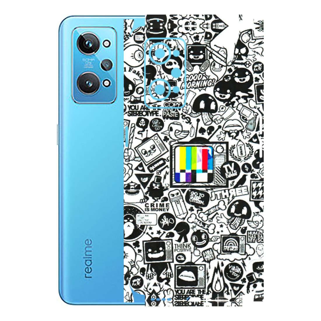 Realme Phone Skins (All Models) - Doodles Positive Art - 3D Embossed Finish (L-263) Realme GT 2