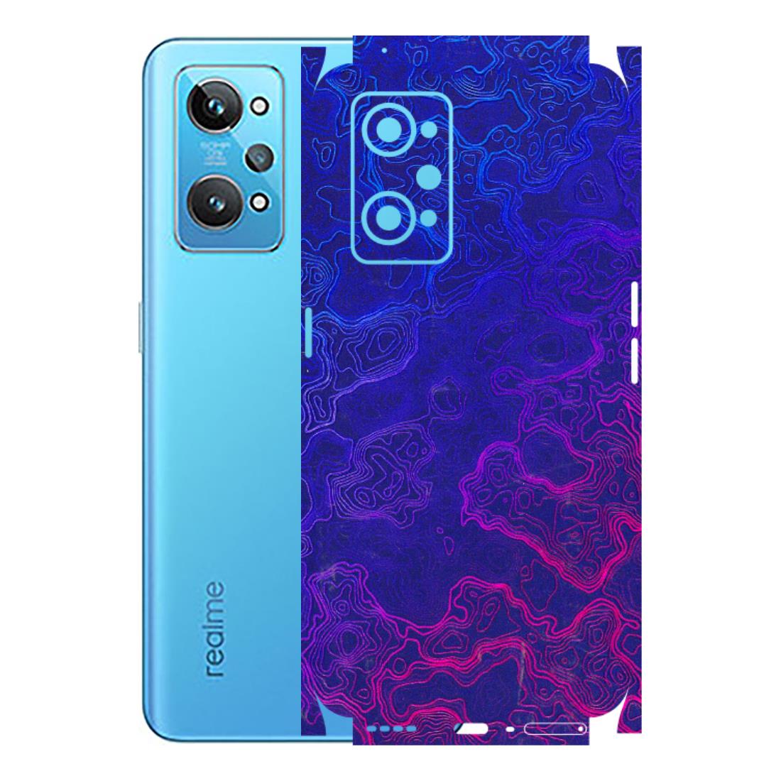 Realme Phone Skins (All Models) - Purple Ripples Swirl - 3D Embossed Finish (L-314) Realme GT 2