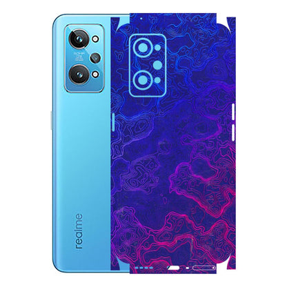 Realme Phone Skins (All Models) - Purple Ripples Swirl - 3D Embossed Finish (L-314) Realme GT 2