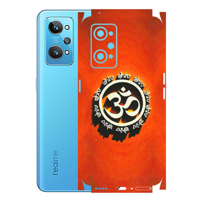 Realme Phone Skins (All Models) - Aum Shiv Orange - 3D Embossed Finish (L-32) Realme GT 2
