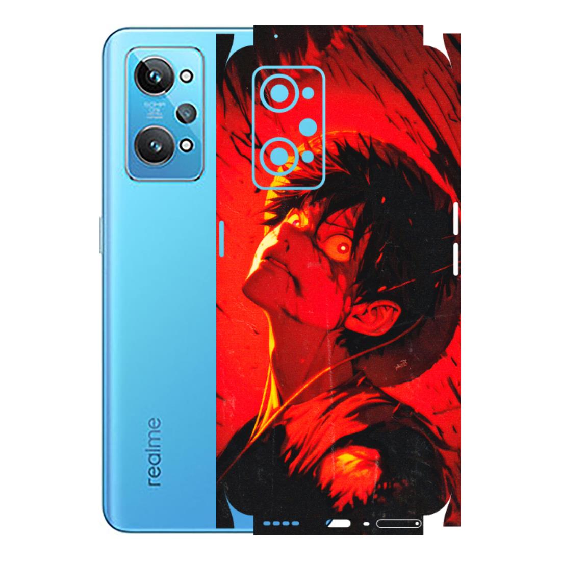 Realme Phone Skins (All Models) - D.Luffy Power Up One Piece Anime - 3D Embossed Finish (L-326) Realme GT 2