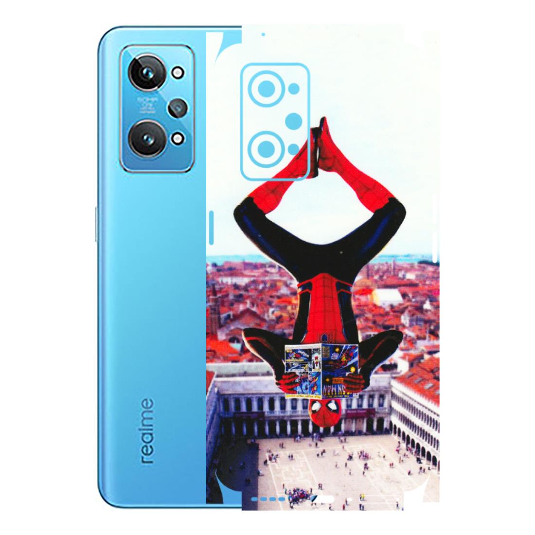 Realme Phone Skins (All Models) - Spiderman Hanging - 3D Embossed Finish (L-53) Realme GT 2