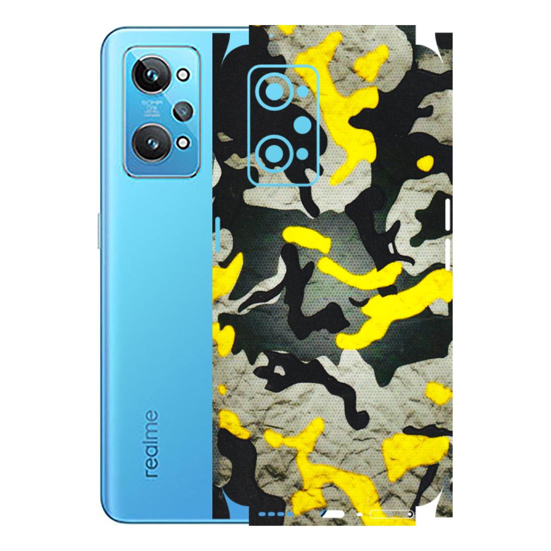 Realme Phone Skins (All Models) - Yellow Camouflage - 3D Embossed Finish (L-61) Realme GT 2