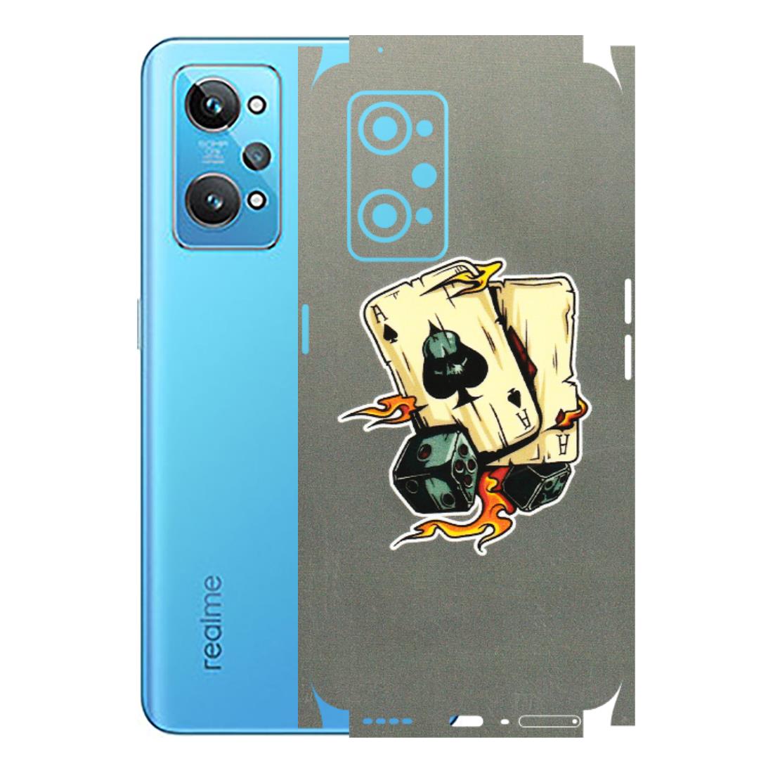 Realme Phone Skins (All Models) - Grey Cards Of Ace - 3D Embossed Finish (L-77) Realme GT 2
