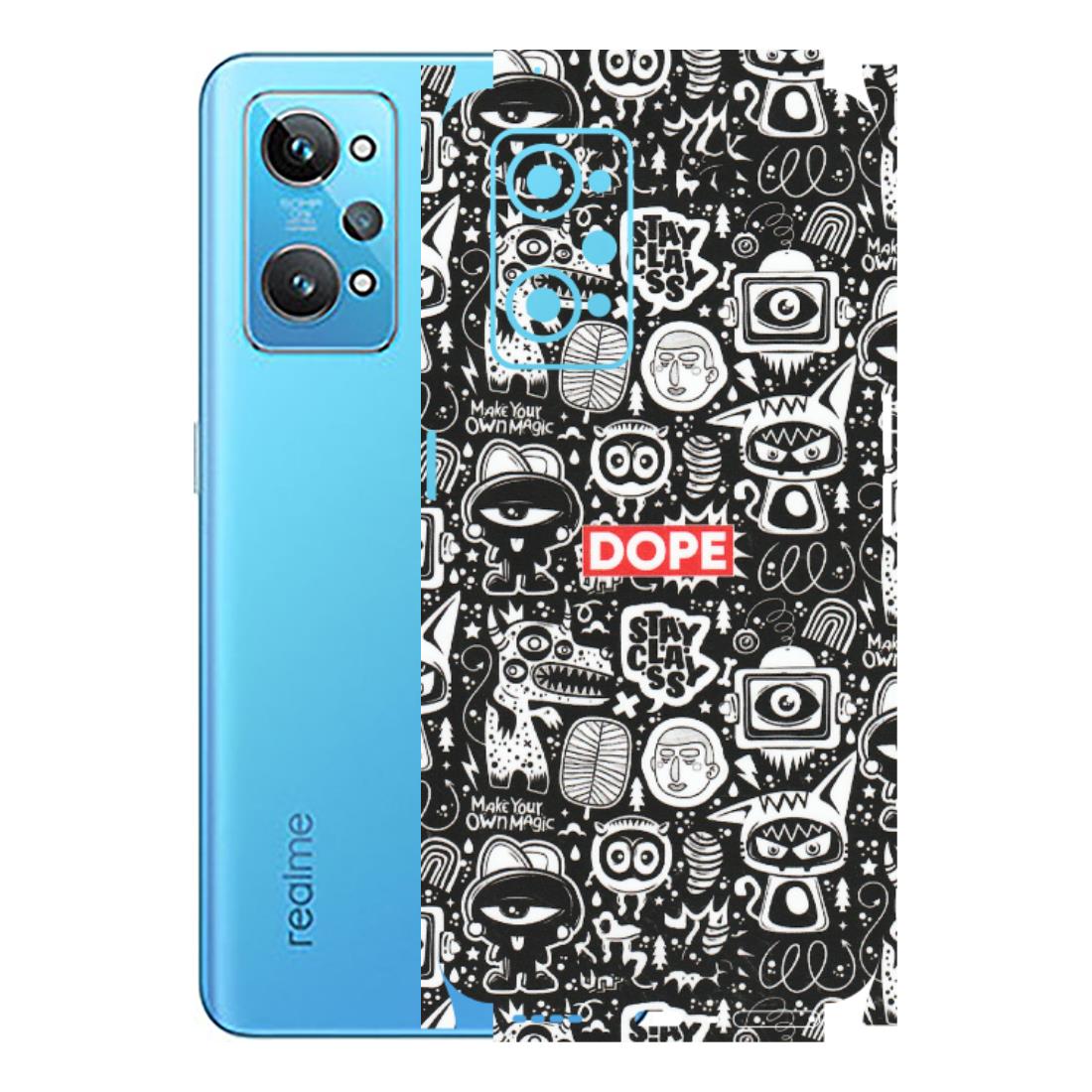 Realme Phone Skins (All Models) - Dope Stay Classy Black Doodles - Matte Finish (M-126) Realme GT 2