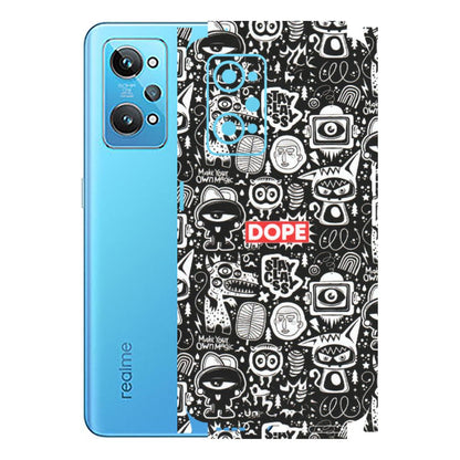 Realme Phone Skins (All Models) - Dope Stay Classy Black Doodles - Matte Finish (M-126) Realme GT 2