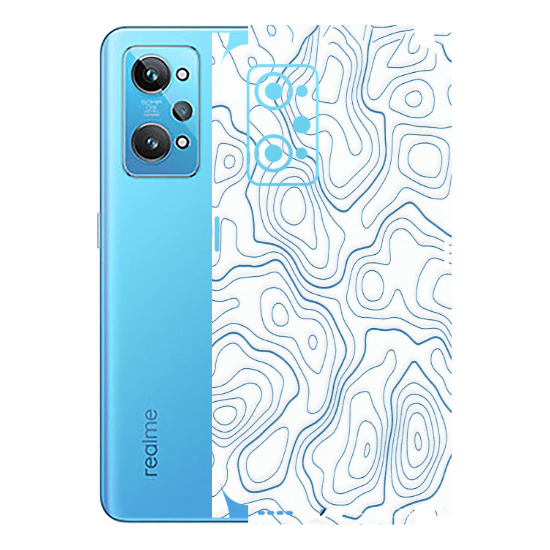 Realme Phone Skins (All Models) - Blue And White Swirls - Matte Finish (M-139) Realme GT 2