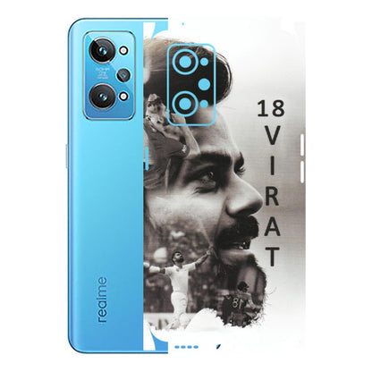 Realme Phone Skins (All Models) - Virat Kohli Cricketer - Matte Finish (M-163) Realme GT 2
