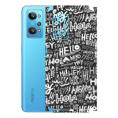 Realme Phone Skins (All Models) - Hi Hello Doodles - Matte Finish (M-25) Realme GT 2
