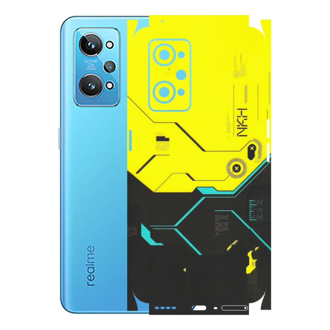 Realme Phone Skins (All Models) - Black Yellow Technica - Matte Finish (M-53) Realme GT 2