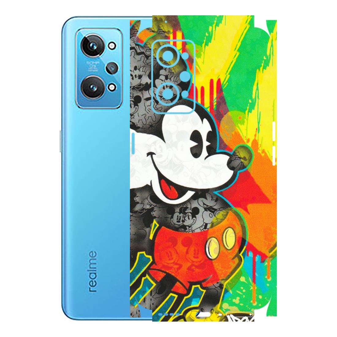Realme Phone Skins (All Models) - Multiple Mickey With Colourful Texture - Matte Finish (M-84) Realme GT 2