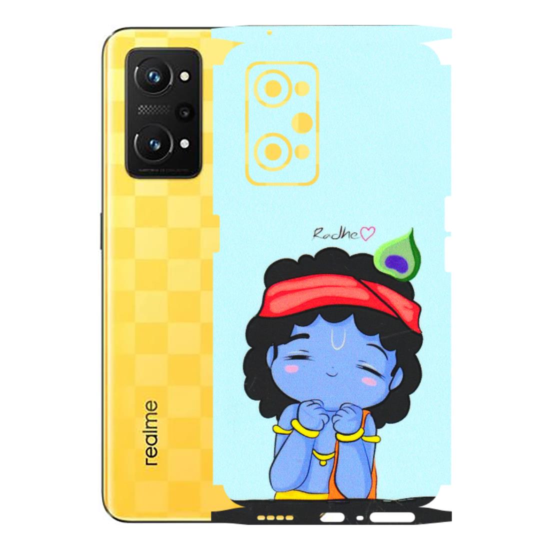Realme Phone Skins (All Models) - Radhe Radhe Cute Toon - 3D Embossed Finish (L-05) Realme GT Neo 3T