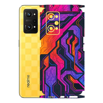 Realme Phone Skins (All Models) - Tech Circuits Futuristic - 3D Embossed Finish (L-07) Realme GT Neo 3T