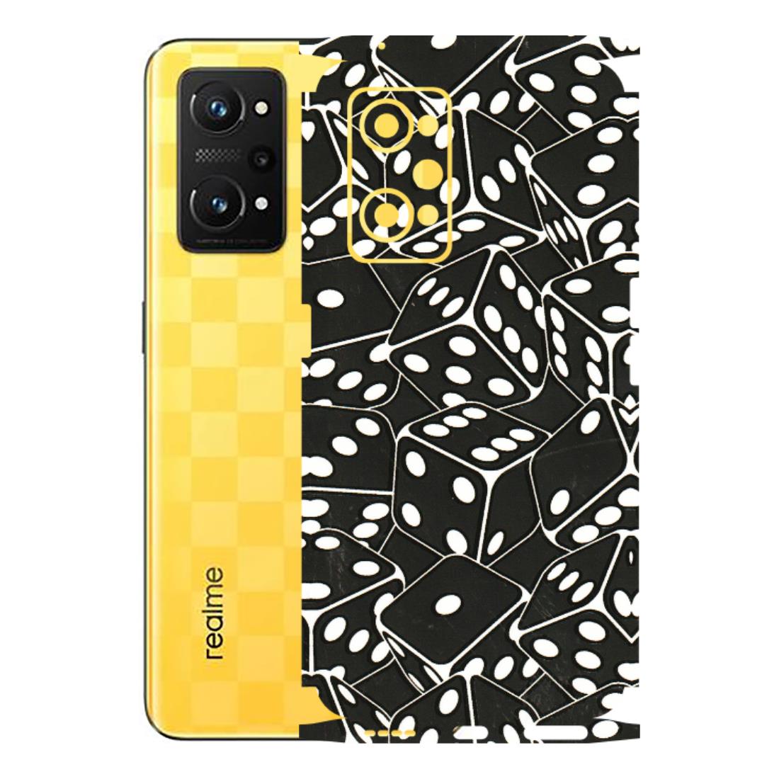 Realme Phone Skins (All Models) - Big Black Dices - 3D Embossed Finish (L-106) Realme GT Neo 3T