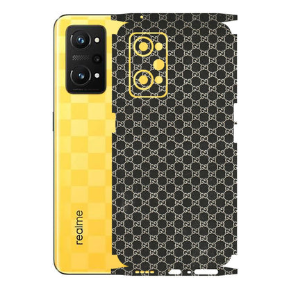 Realme Phone Skins (All Models) - Black G Print - 3D Embossed Finish (L-109) Realme GT Neo 3T