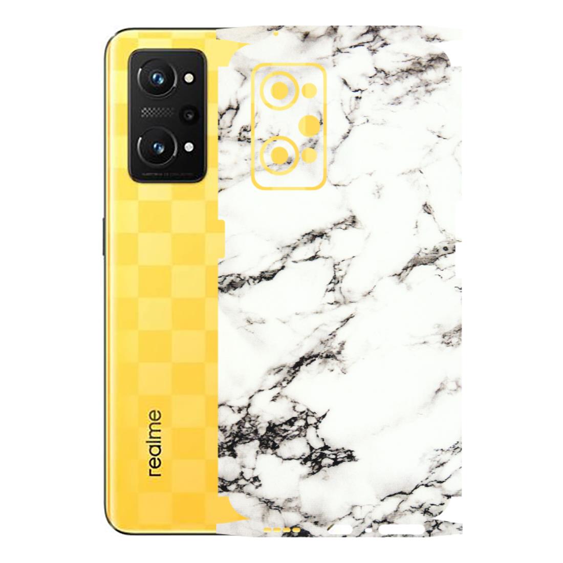 Realme Phone Skins (All Models) - Black and White Marble Texture - 3D Embossed Finish (L-124) Realme GT Neo 3T
