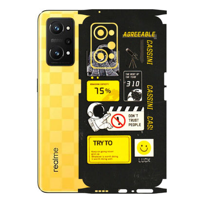 Realme Phone Skins (All Models) - Black Cassini - 3D Embossed Finish (L-161) Realme GT Neo 3T