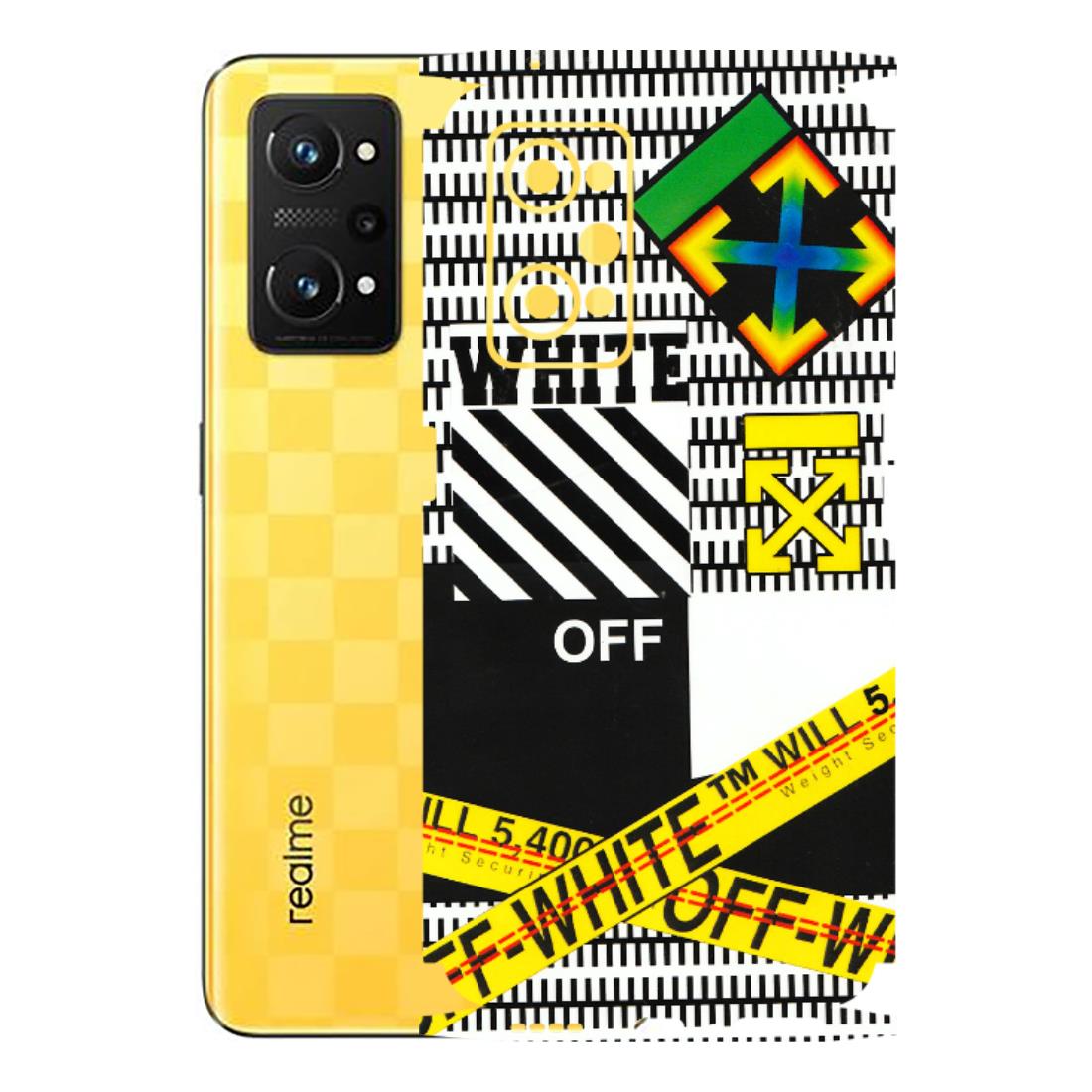 Realme Phone Skins (All Models) - White Off Abstract - 3D Embossed Finish (L-172) Realme GT Neo 3T