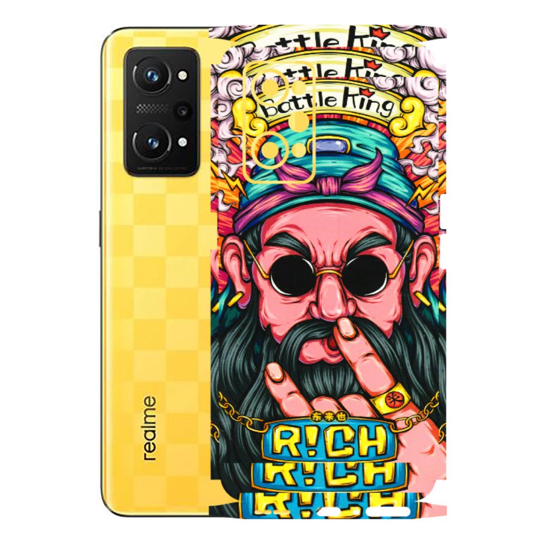 Realme Phone Skins (All Models) - Battle King Dude Face - 3D Embossed Finish (L-178) Realme GT Neo 3T