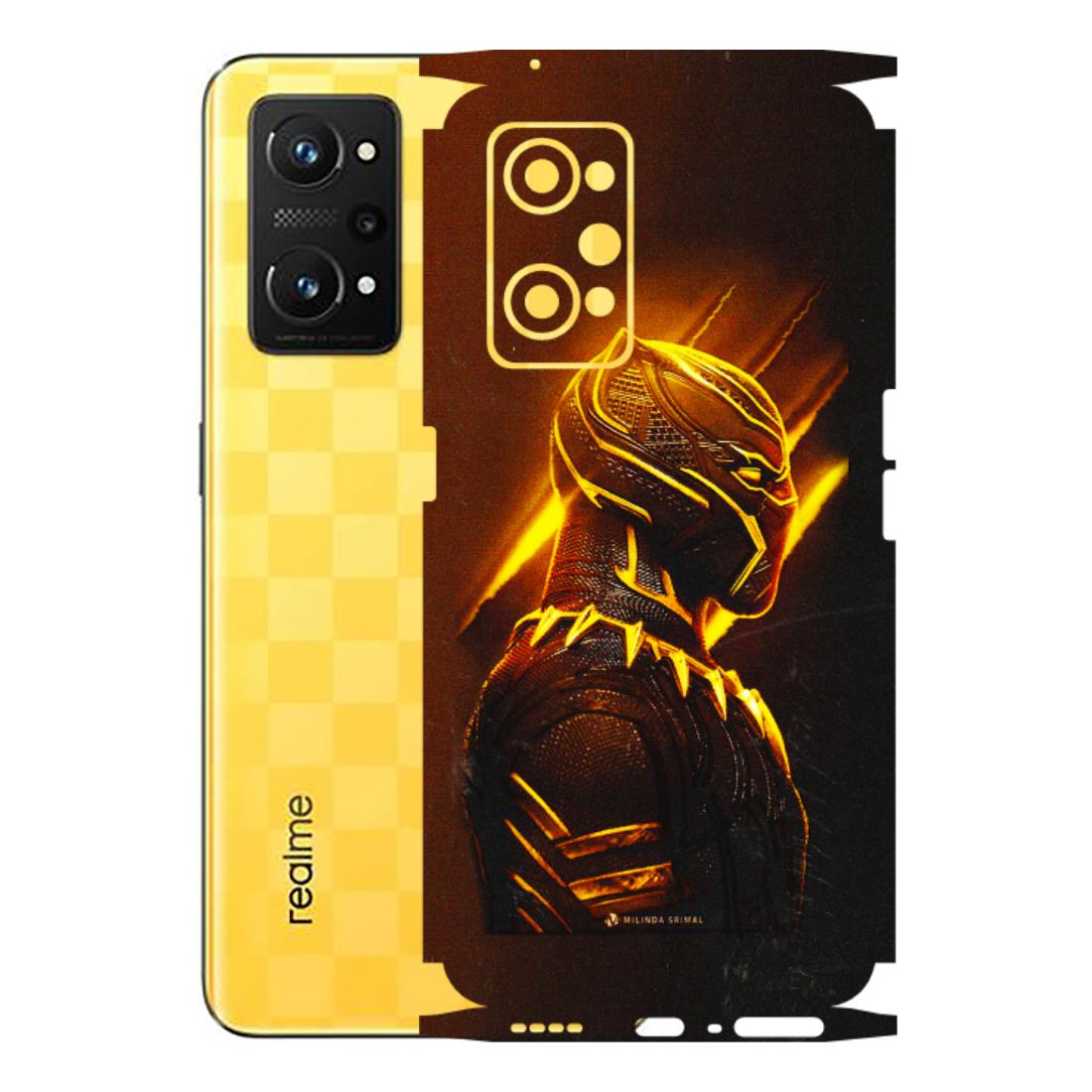 Realme Phone Skins (All Models) - Gold Black Panther - 3D Embossed Finish (L-181) Realme GT Neo 3T