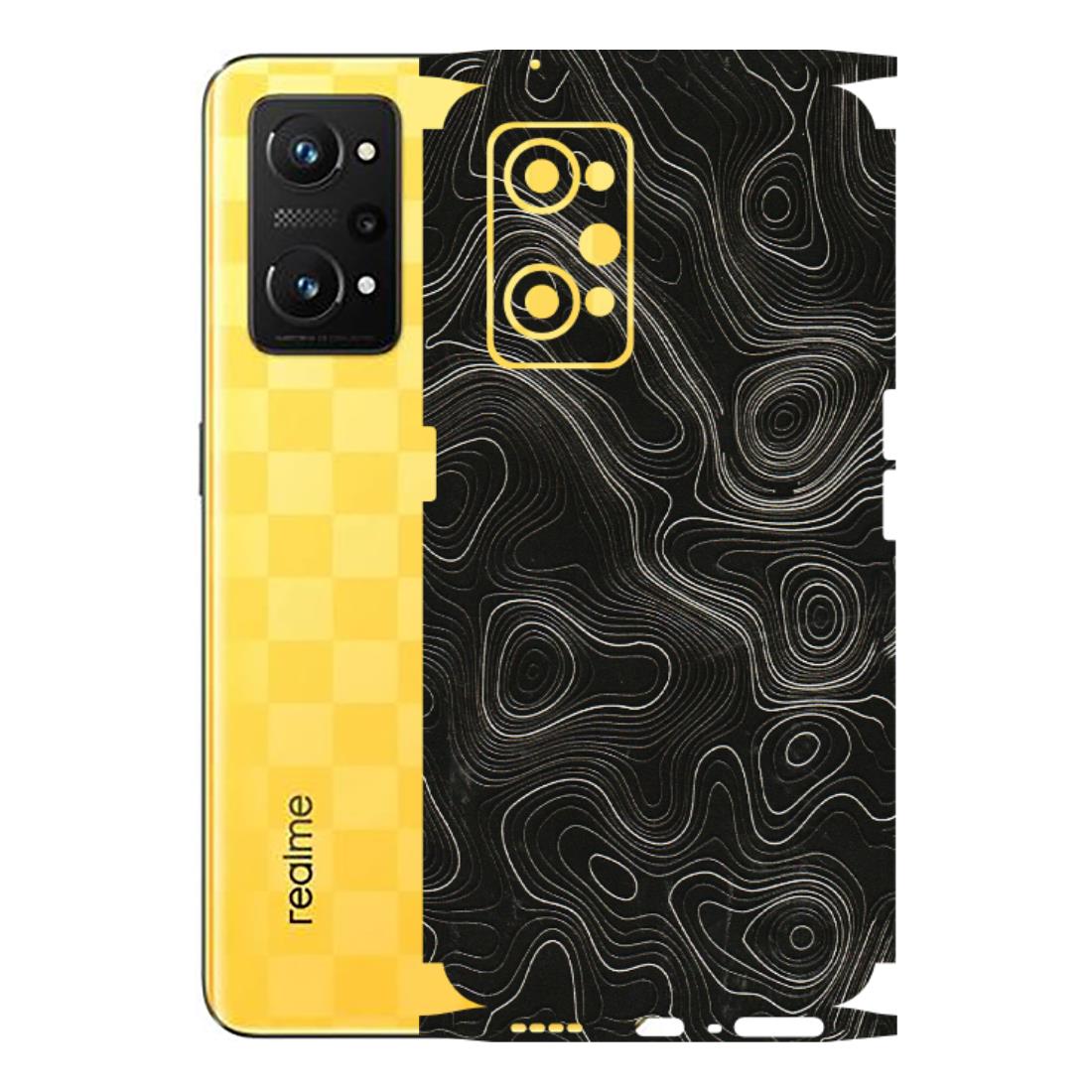 Realme Phone Skins (All Models) - Black Swirl - 3D Embossed Finish (L-196) Realme GT Neo 3T