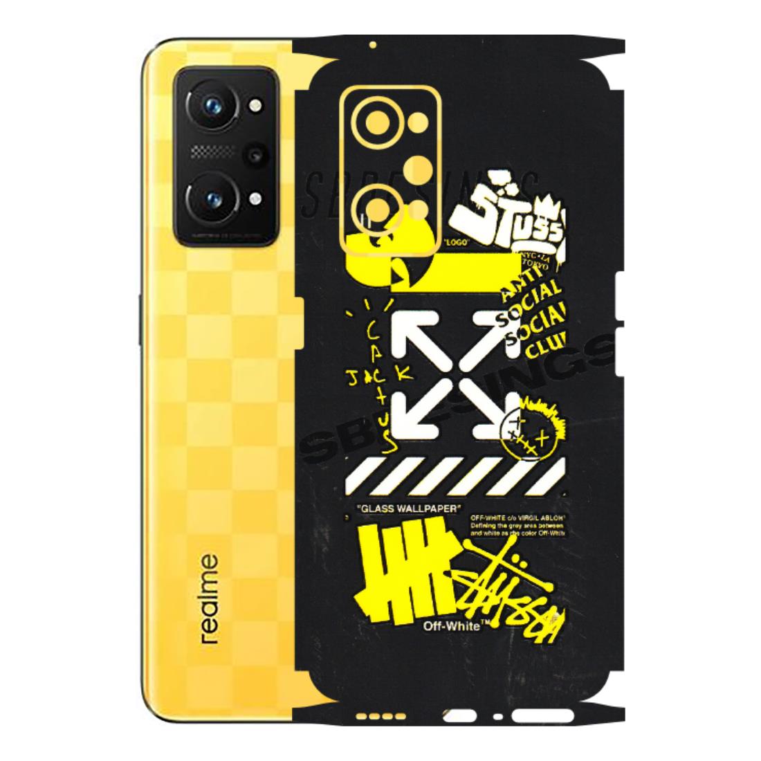 Realme Phone Skins (All Models) - Anti Social Graffiti - 3D Embossed Finish (L-198) Realme GT Neo 3T