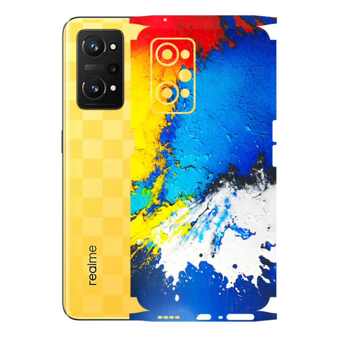 Realme Phone Skins (All Models) - Acrylic Paint Spill - 3D Embossed Finish (L-229) Realme GT Neo 3T
