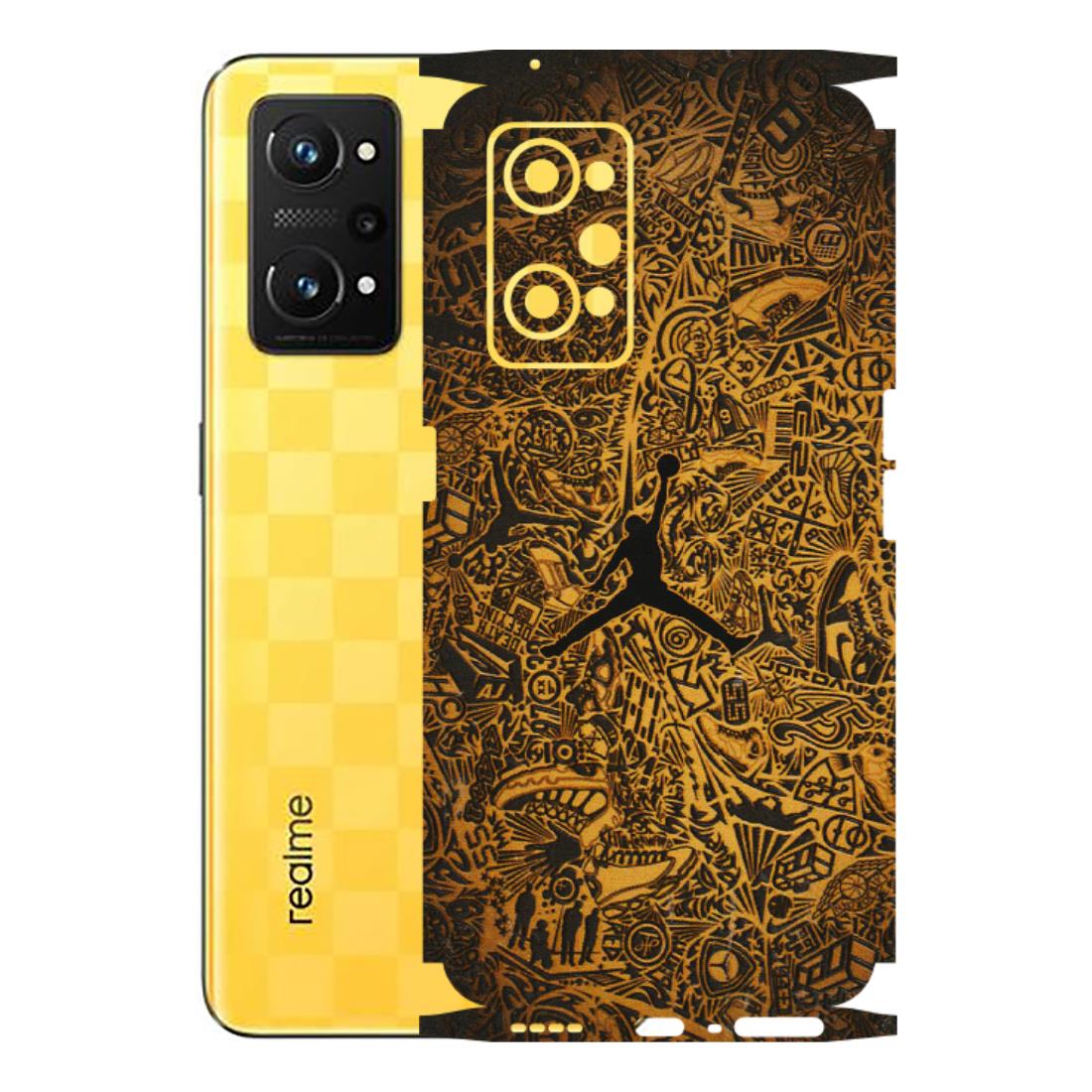 Realme Phone Skins (All Models) - Premium Gold Basketball Player - 3D Embossed Finish (L-236) Realme GT Neo 3T