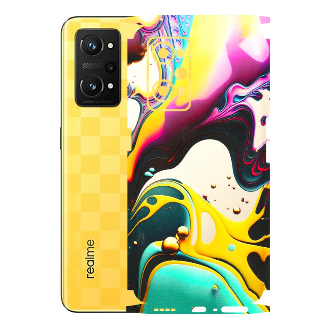 Realme Phone Skins (All Models) - Multicolor Abstract pattern - 3D Embossed Finish (L-254) Realme GT Neo 3T