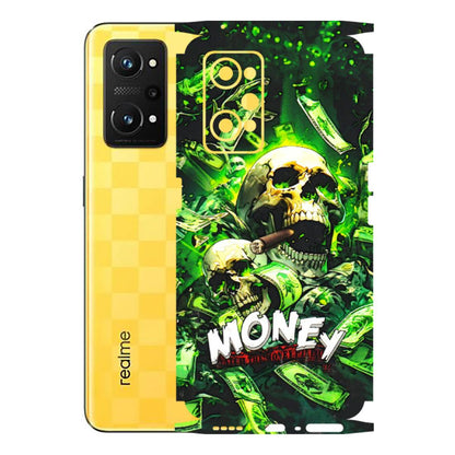 Realme Phone Skins (All Models) - Skull Money - 3D Embossed Finish (L-303) Realme GT Neo 3T