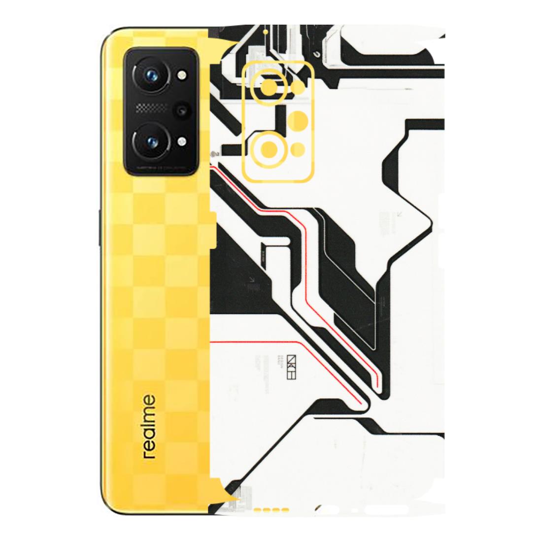 Realme Phone Skins (All Models) - White Techy Logo - 3D Embossed Finish (L-312) Realme GT Neo 3T