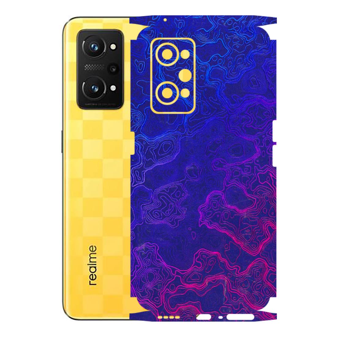 Realme Phone Skins (All Models) - Purple Ripples Swirl - 3D Embossed Finish (L-314) Realme GT Neo 3T
