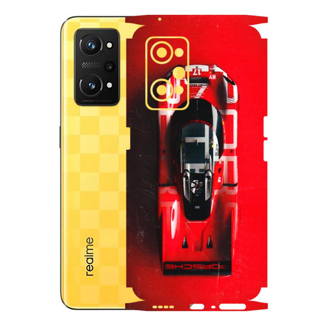 Realme Phone Skins (All Models) - Red Porsche Car Logo - 3D Embossed Finish (L-315) Realme GT Neo 3T
