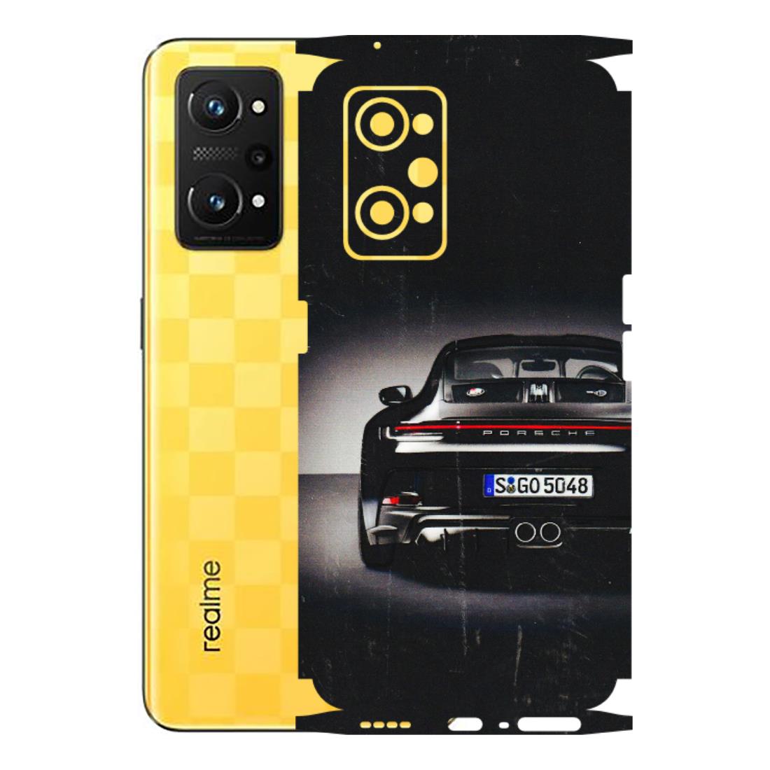 Realme Phone Skins (All Models) - New Black Porsche GT3 - 3D Embossed Finish (L-327) Realme GT Neo 3T