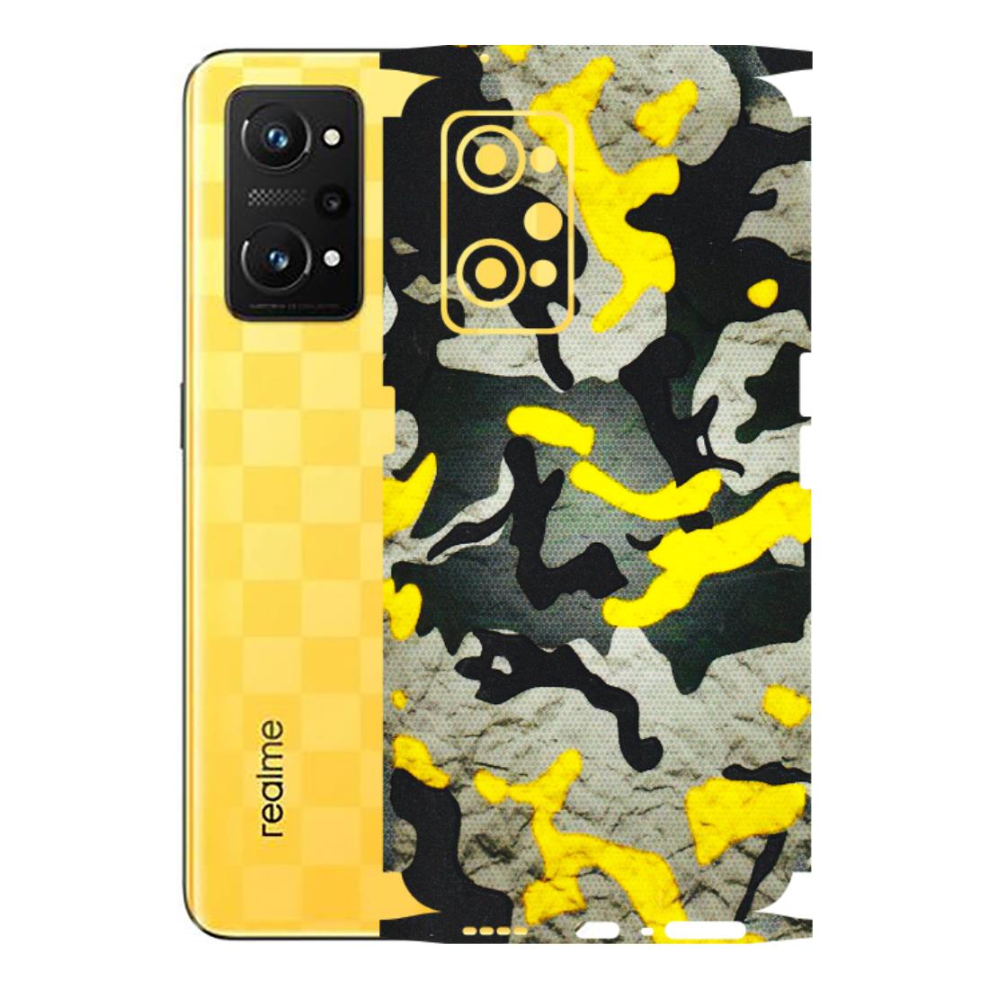 Realme Phone Skins (All Models) - Yellow Camouflage - 3D Embossed Finish (L-61) Realme GT Neo 3T