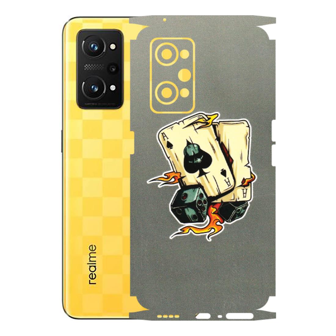 Realme Phone Skins (All Models) - Grey Cards Of Ace - 3D Embossed Finish (L-77) Realme GT Neo 3T