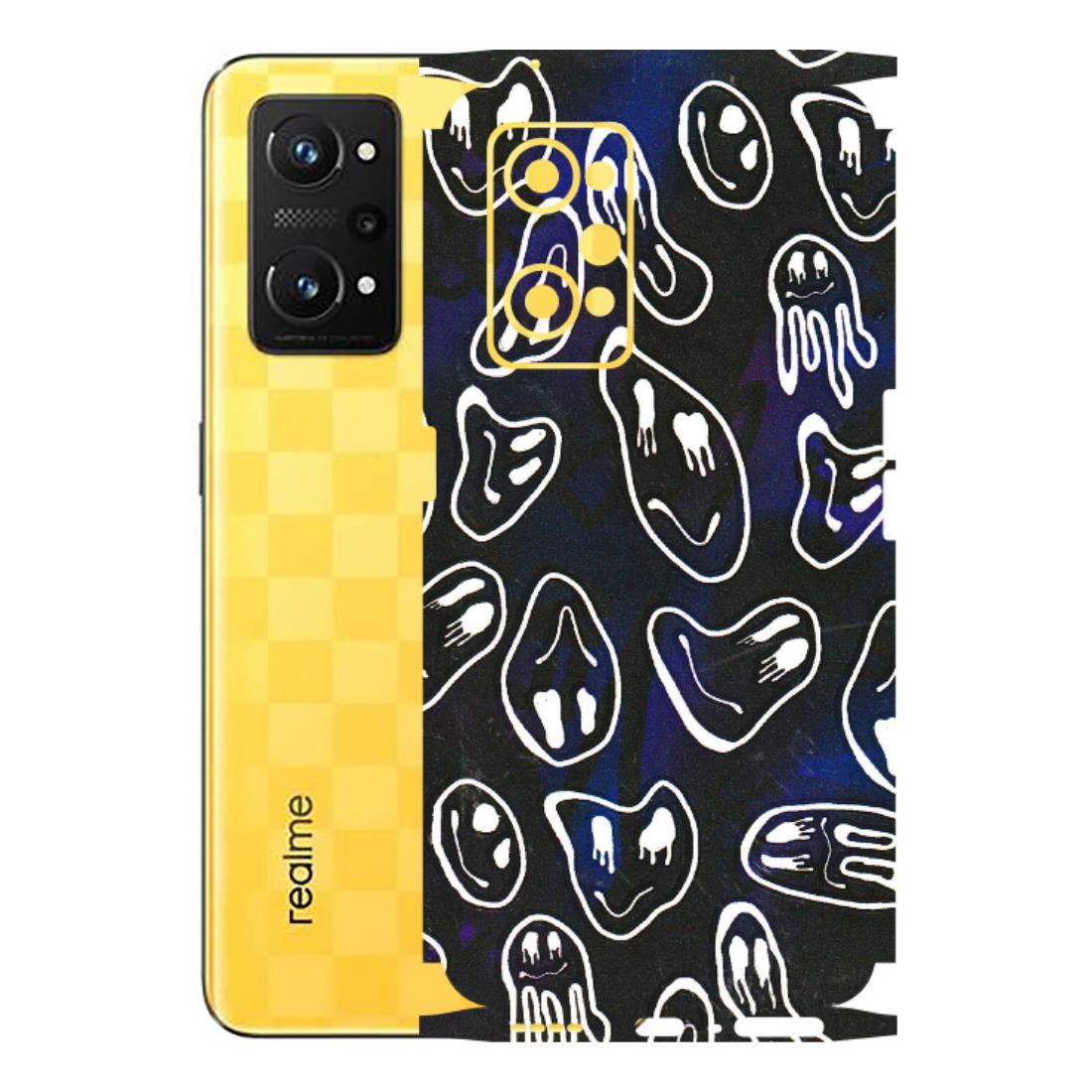 Realme Phone Skins (All Models) - Distorted Smileys - 3D Embossed Finish (L-92) Realme GT Neo 3T
