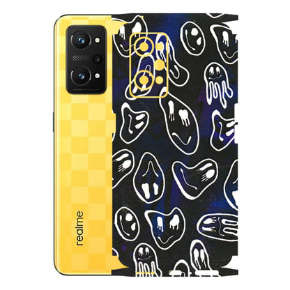 Realme Phone Skins (All Models) - Distorted Smileys - 3D Embossed Finish (L-92) Realme GT Neo 3T