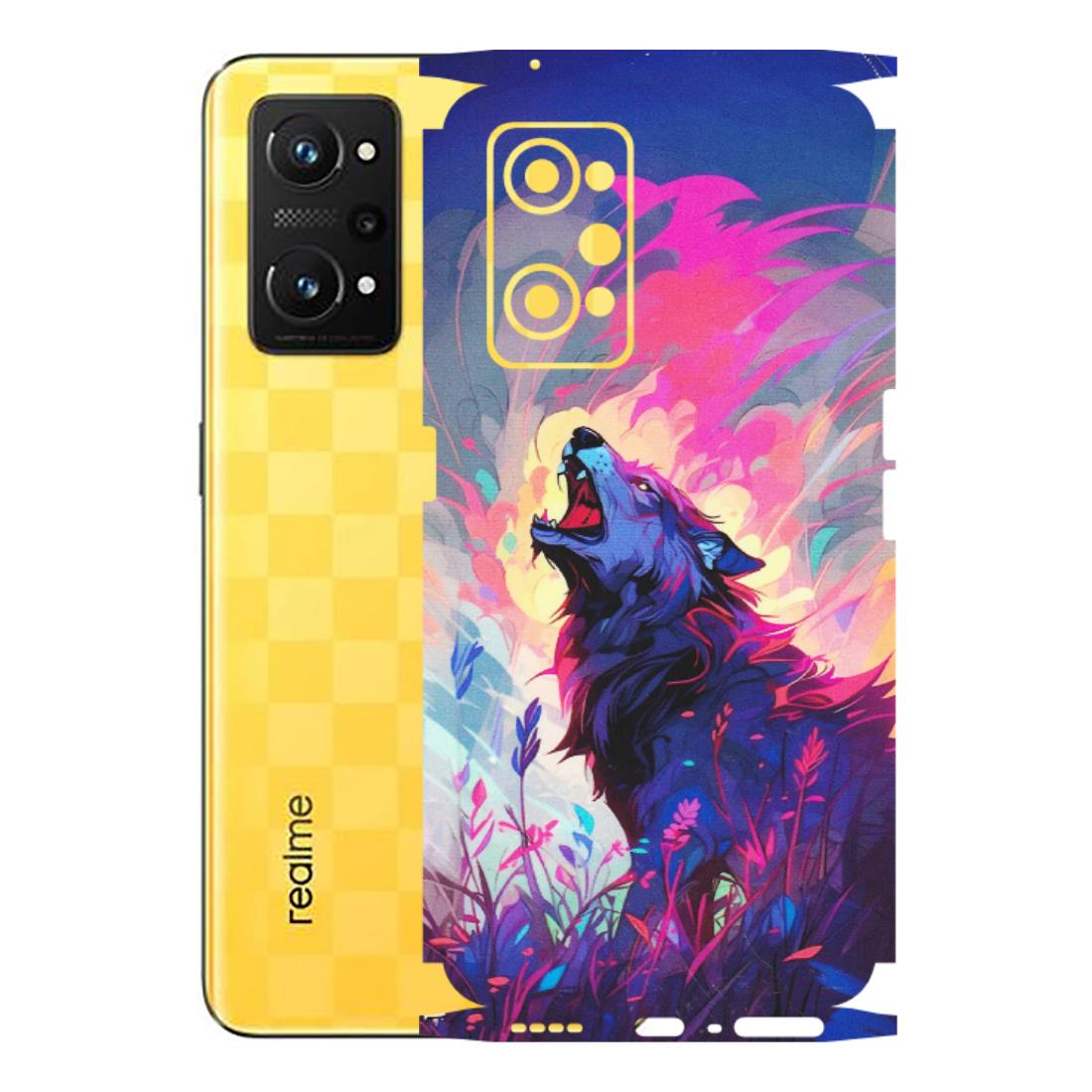 Realme Phone Skins (All Models) - New Wild Wolf Abstract - Matte Finish (M-125) Realme GT Neo 3T