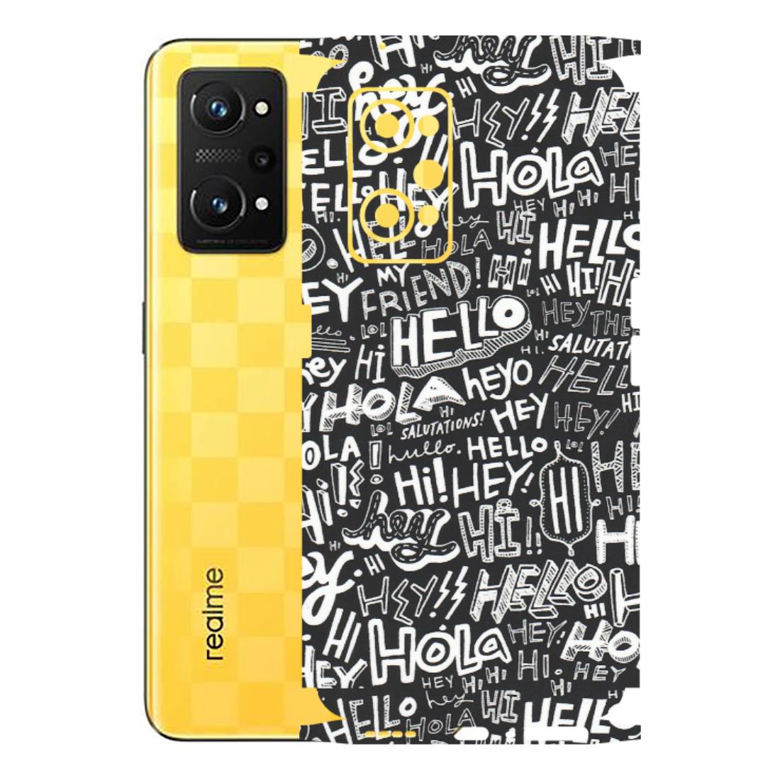 Realme Phone Skins (All Models) - Hi Hello Doodles - Matte Finish (M-25) Realme GT Neo 3T