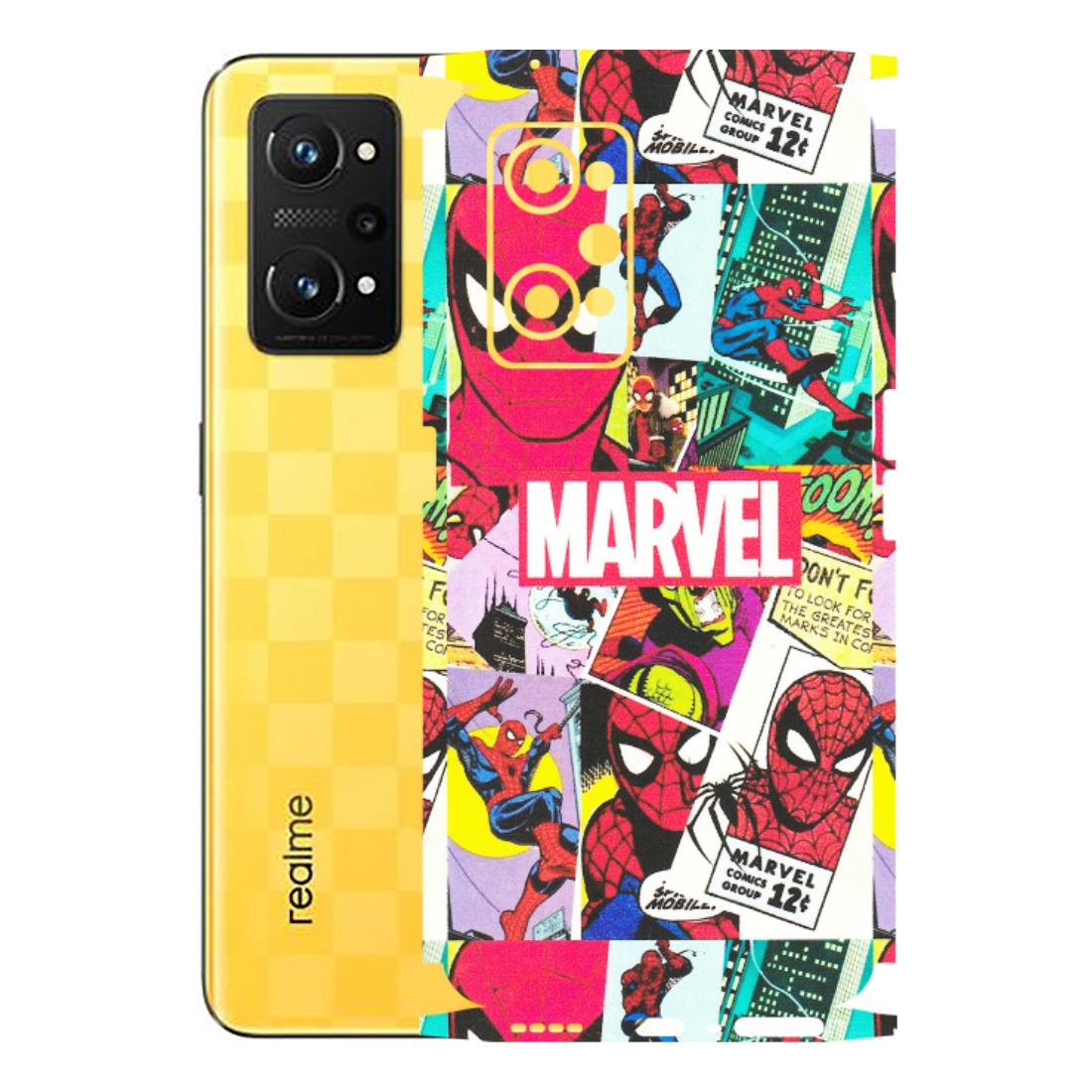 Realme Phone Skins (All Models) - Marvel Comic Spiderman Grafitti - Matte Finish (M-72) Realme GT Neo 3T