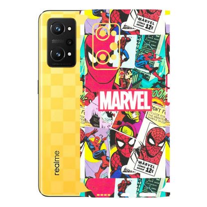Realme Phone Skins (All Models) - Marvel Comic Spiderman Grafitti - Matte Finish (M-72) Realme GT Neo 3T
