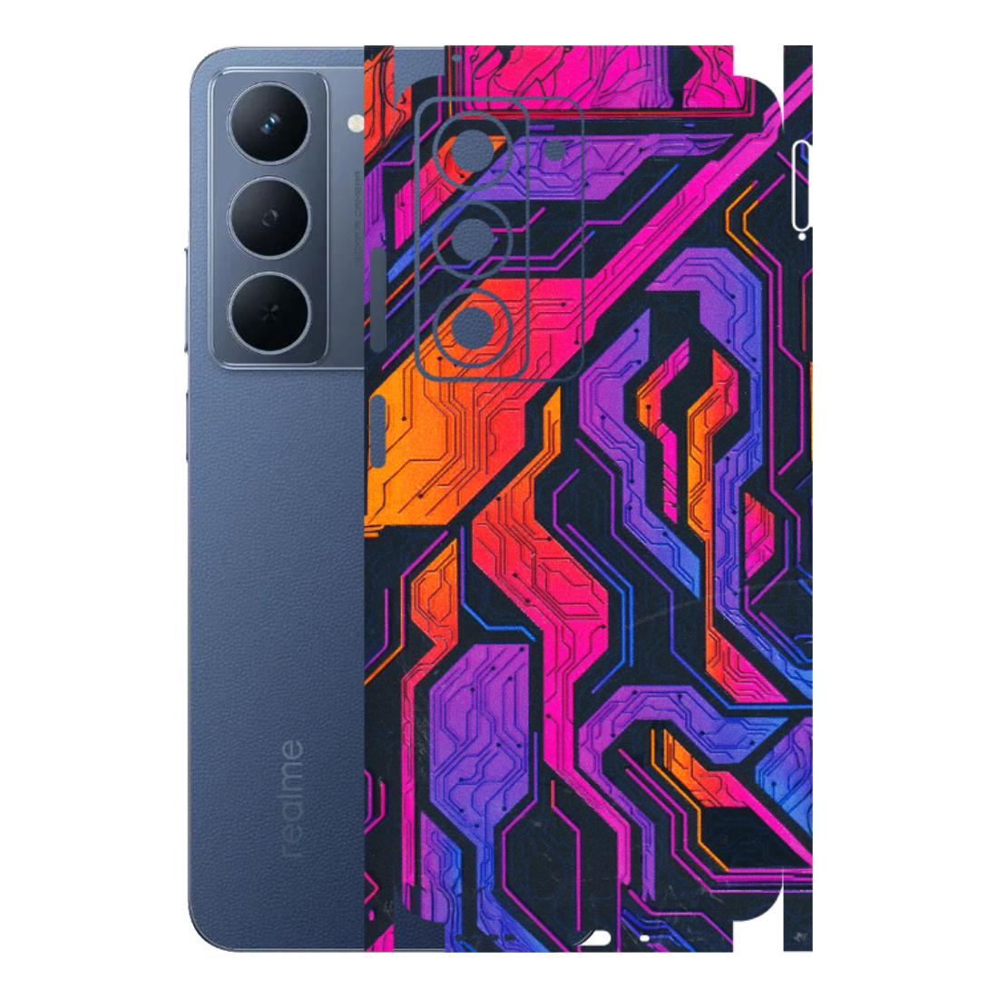 Realme Phone Skins (All Models) - Tech Circuits Futuristic - 3D Embossed Finish (L-07) Realme P3X