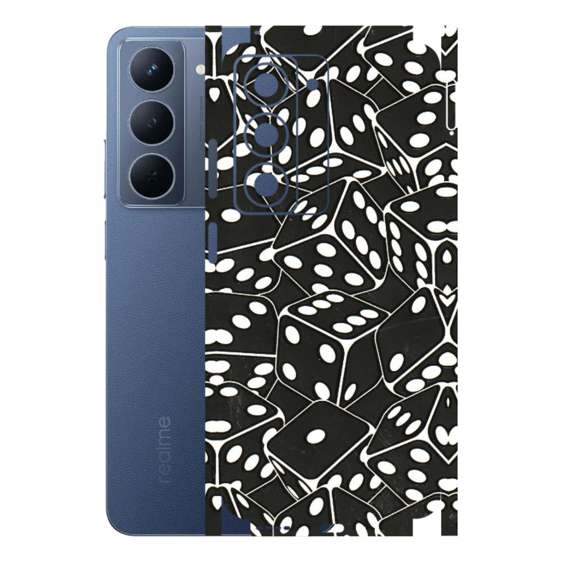 Realme Phone Skins (All Models) - Big Black Dices - 3D Embossed Finish (L-106) Realme P3X