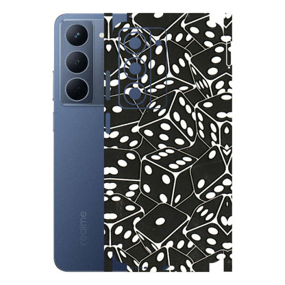 Realme Phone Skins (All Models) - Big Black Dices - 3D Embossed Finish (L-106) Realme P3X