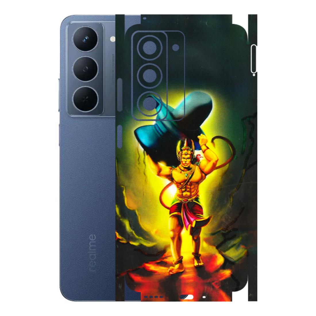 Realme Phone Skins (All Models) - Hanuman Ji - 3D Embossed Finish (L-128) Realme P3X