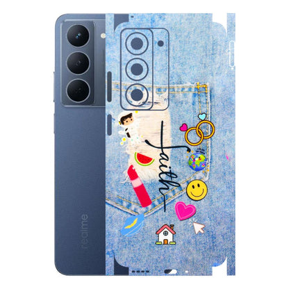 Realme Phone Skins (All Models) - Denim Jeans Pocket - 3D Embossed Finish (L-134) Realme P3X