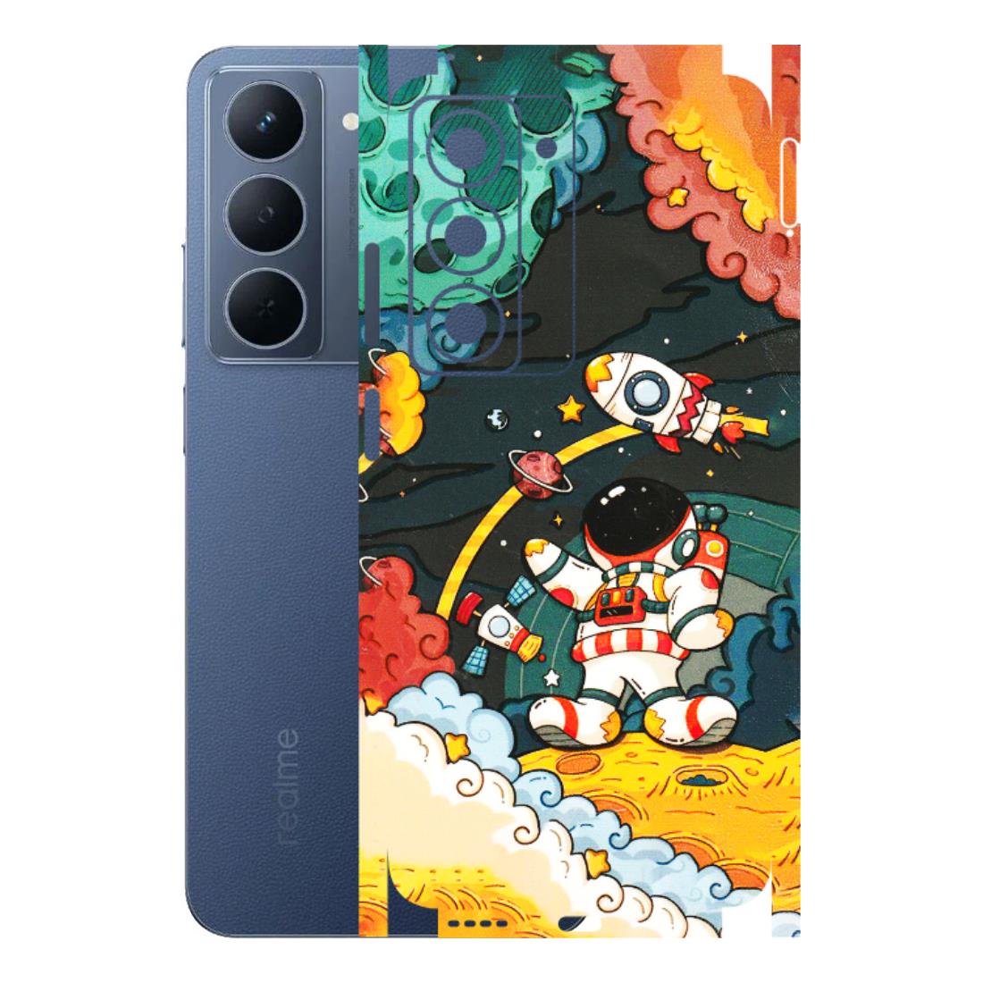 Realme Phone Skins (All Models) - Astronauts & Spaceship - 3D Embossed Finish (L-145) Realme P3X