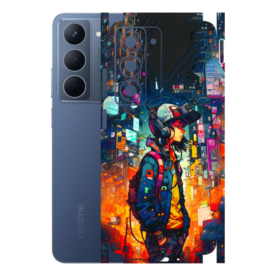 Realme Phone Skins (All Models) - Street Anime Guy - 3D Embossed Finish (L-158) Realme P3X