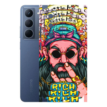 Realme Phone Skins (All Models) - Battle King Dude Face - 3D Embossed Finish (L-178) Realme P3X